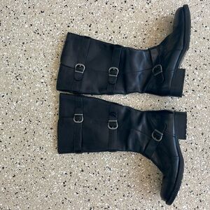 Borne Women's Black Leather Boots